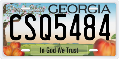 GA license plate CSQ5484