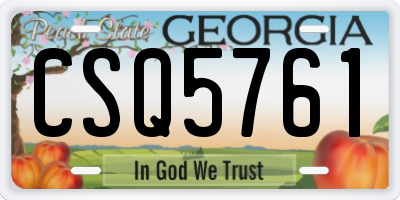 GA license plate CSQ5761