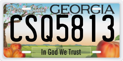 GA license plate CSQ5813