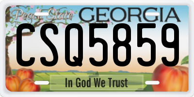 GA license plate CSQ5859
