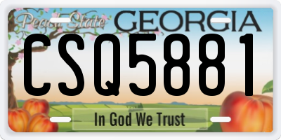 GA license plate CSQ5881