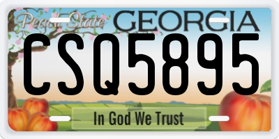 GA license plate CSQ5895