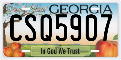 GA license plate CSQ5907