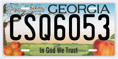 GA license plate CSQ6053