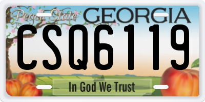 GA license plate CSQ6119