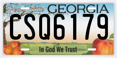 GA license plate CSQ6179