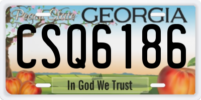 GA license plate CSQ6186