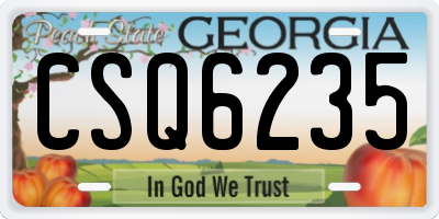 GA license plate CSQ6235