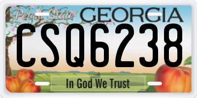 GA license plate CSQ6238