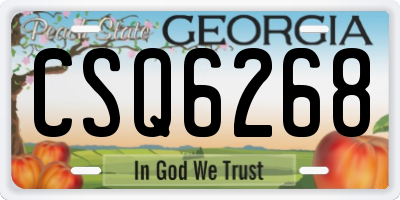 GA license plate CSQ6268