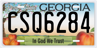 GA license plate CSQ6284