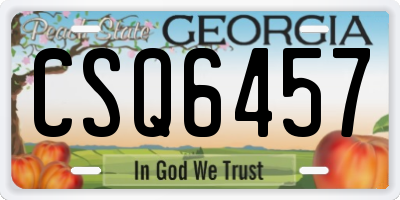 GA license plate CSQ6457