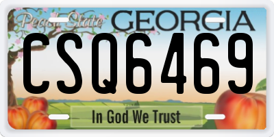 GA license plate CSQ6469