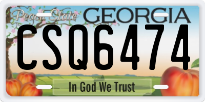 GA license plate CSQ6474