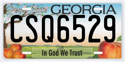 GA license plate CSQ6529