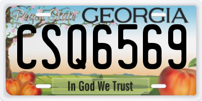 GA license plate CSQ6569