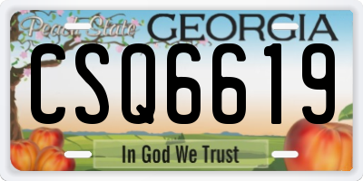 GA license plate CSQ6619