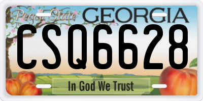 GA license plate CSQ6628
