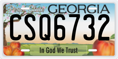 GA license plate CSQ6732