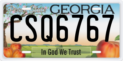 GA license plate CSQ6767