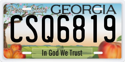 GA license plate CSQ6819