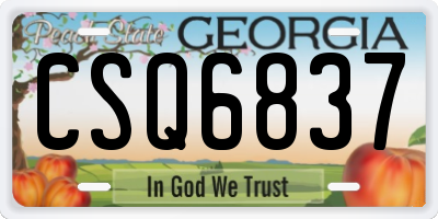 GA license plate CSQ6837