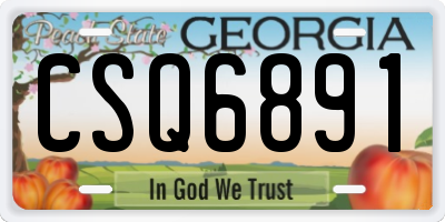 GA license plate CSQ6891