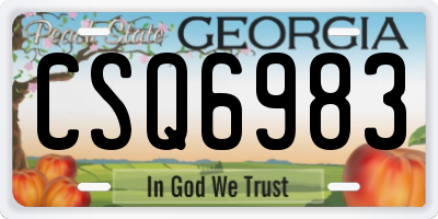 GA license plate CSQ6983