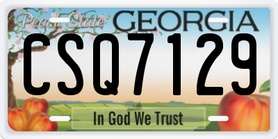 GA license plate CSQ7129
