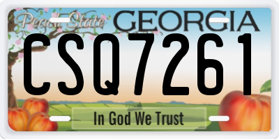 GA license plate CSQ7261
