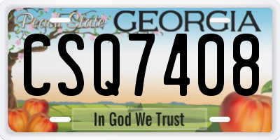 GA license plate CSQ7408