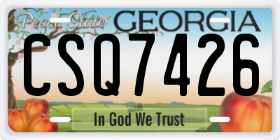 GA license plate CSQ7426