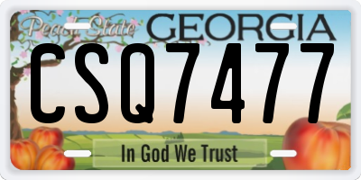GA license plate CSQ7477