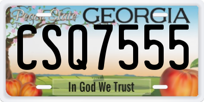 GA license plate CSQ7555