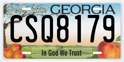 GA license plate CSQ8179
