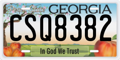 GA license plate CSQ8382
