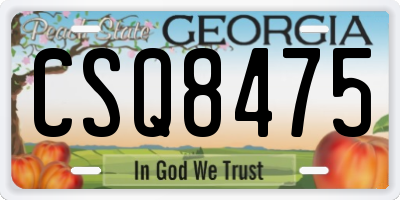 GA license plate CSQ8475