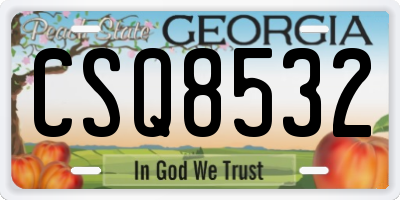 GA license plate CSQ8532