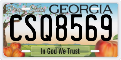 GA license plate CSQ8569