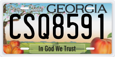 GA license plate CSQ8591