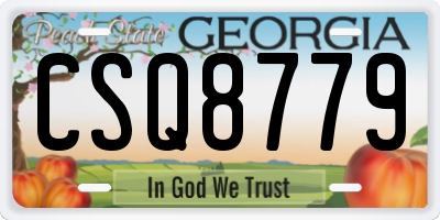 GA license plate CSQ8779