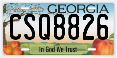 GA license plate CSQ8826