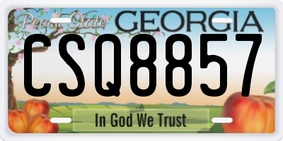 GA license plate CSQ8857
