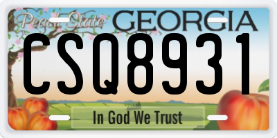 GA license plate CSQ8931