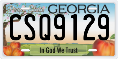 GA license plate CSQ9129