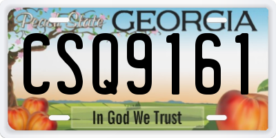 GA license plate CSQ9161