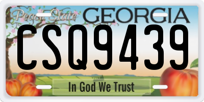GA license plate CSQ9439