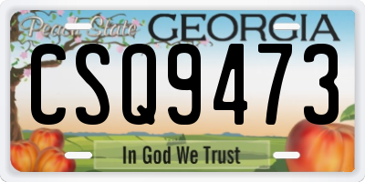 GA license plate CSQ9473