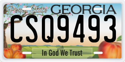 GA license plate CSQ9493