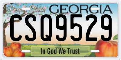 GA license plate CSQ9529